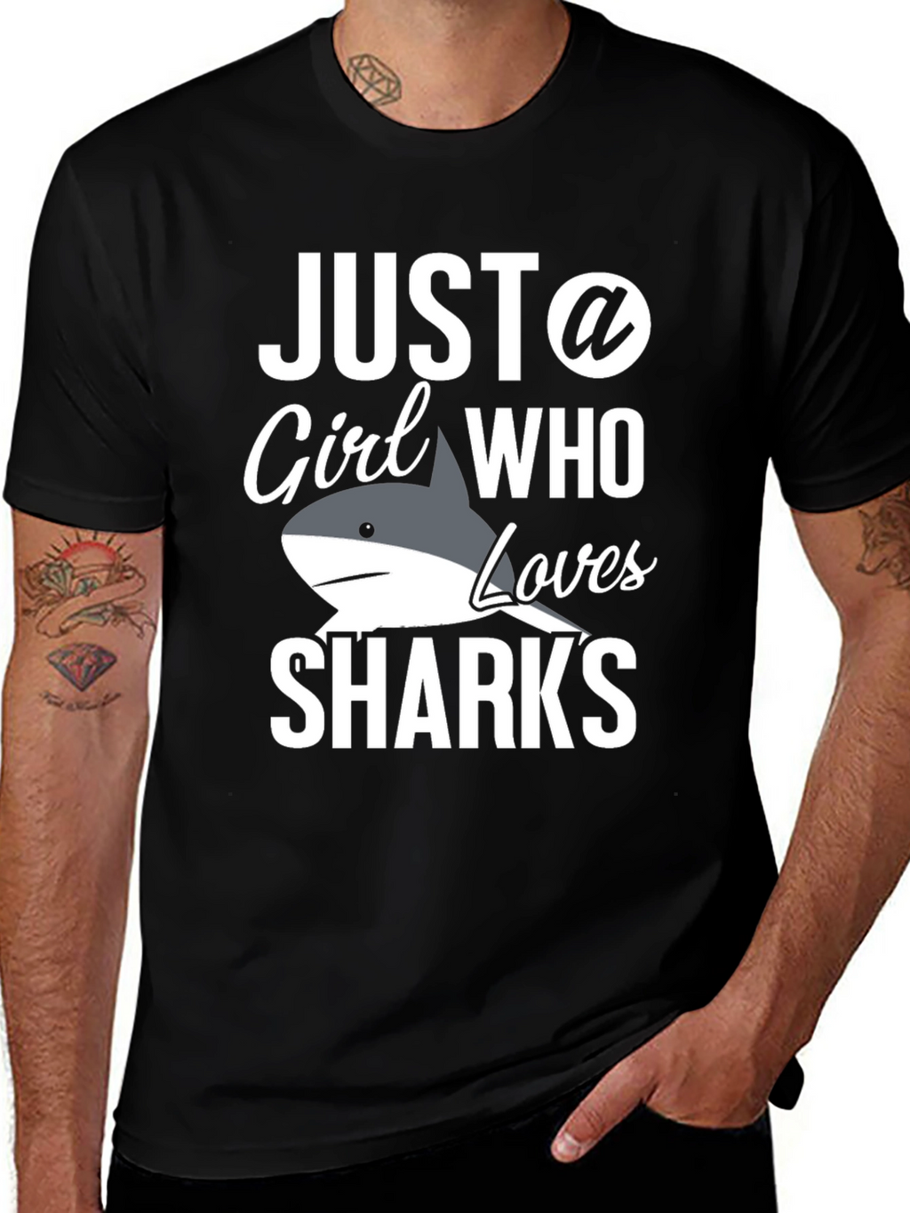 Just a Girl Who Loves Sharks T-Shirt