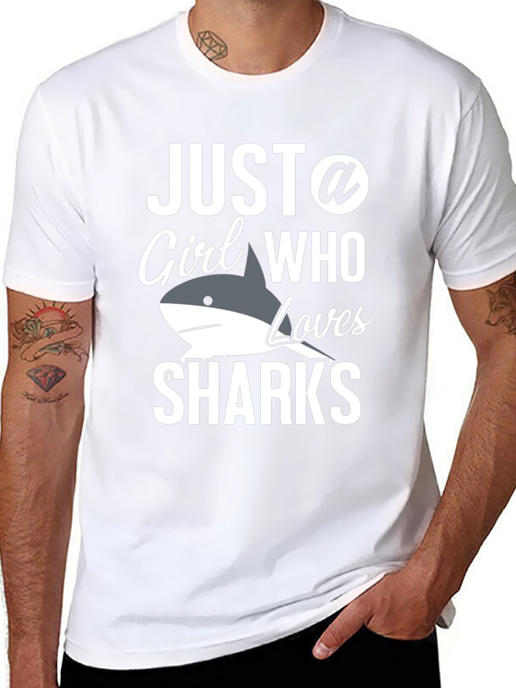 Just a Girl Who Loves Sharks T-Shirt