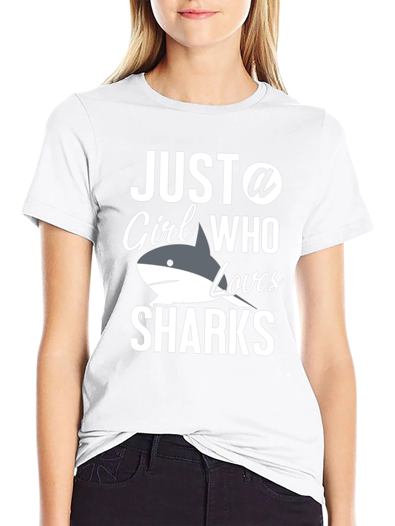 Just a Girl Who Loves Sharks T-Shirt