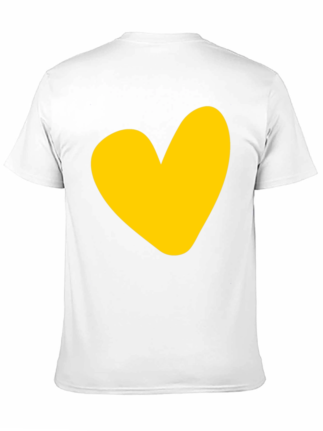 Black T-Shirt with Yellow Heart Graphic