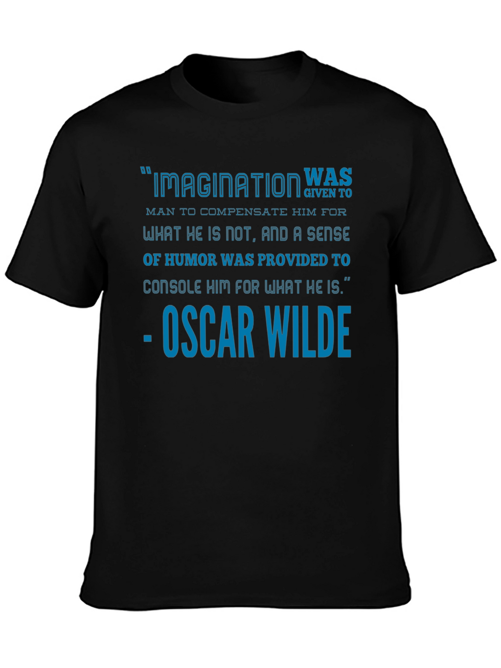 Imagination Oscar Wilde Quote Black T-Shirt