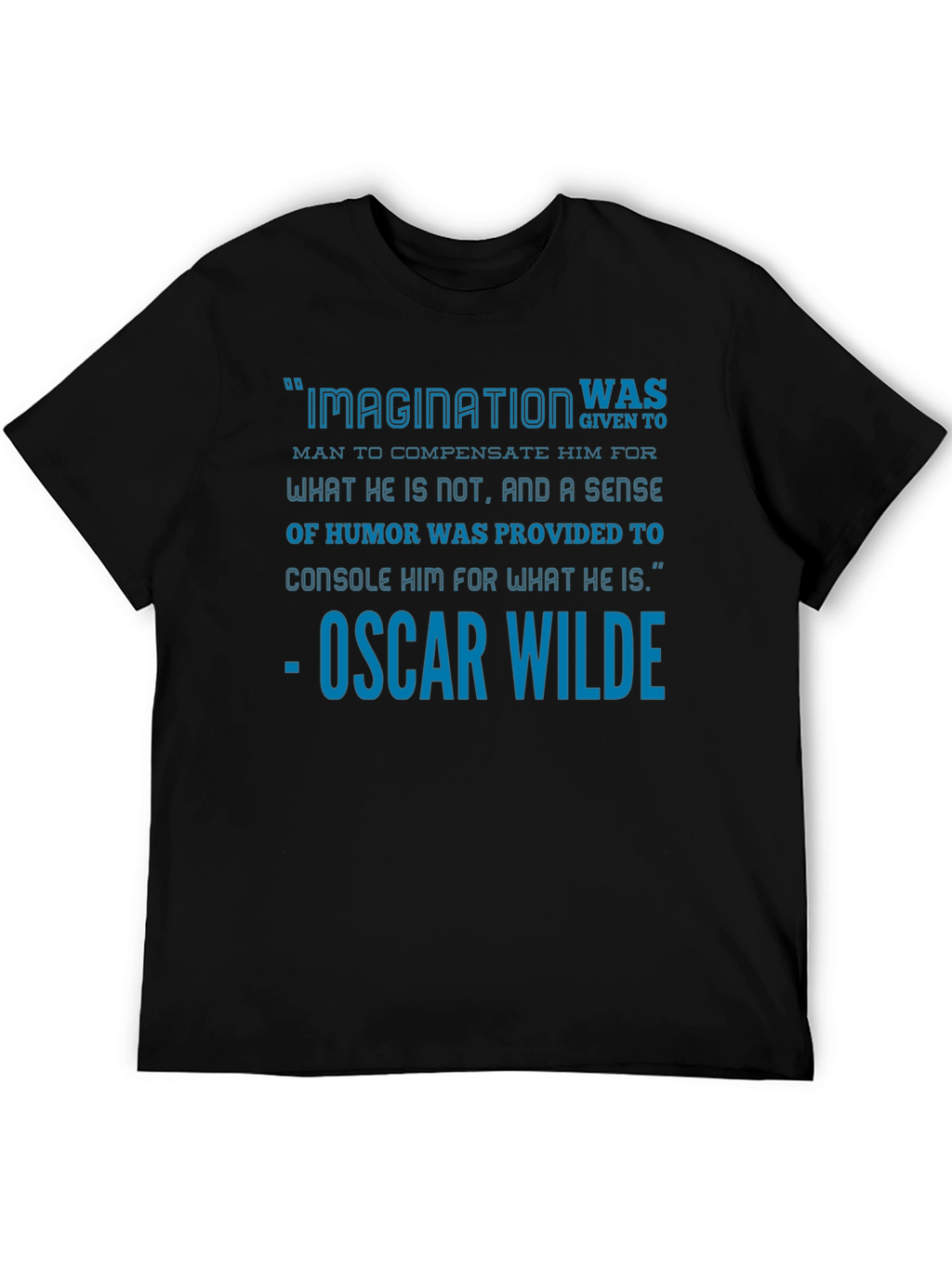 Imagination Oscar Wilde Quote Black T-Shirt