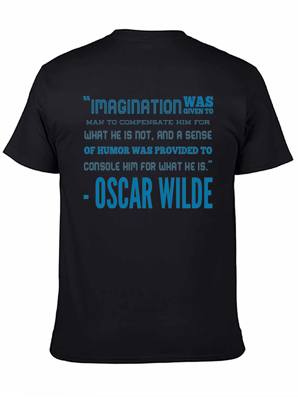 Imagination Oscar Wilde Quote Black T-Shirt