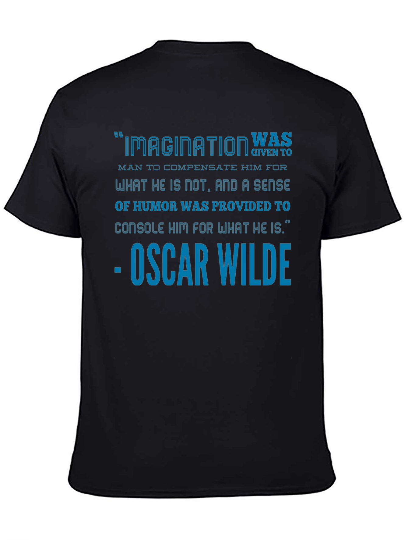 Imagination Oscar Wilde Quote Black T-Shirt