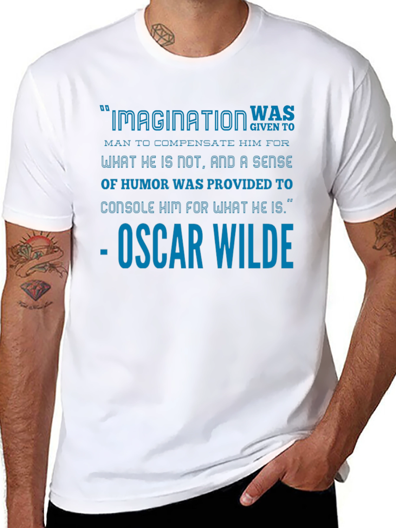 Imagination Oscar Wilde Quote Black T-Shirt