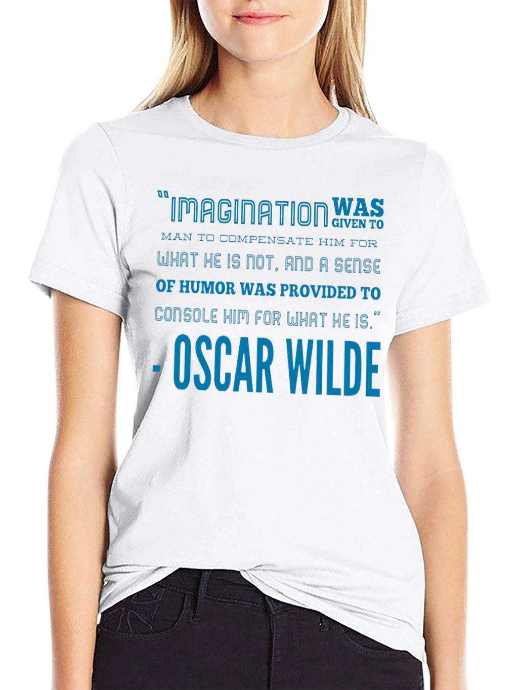 Imagination Oscar Wilde Quote Black T-Shirt