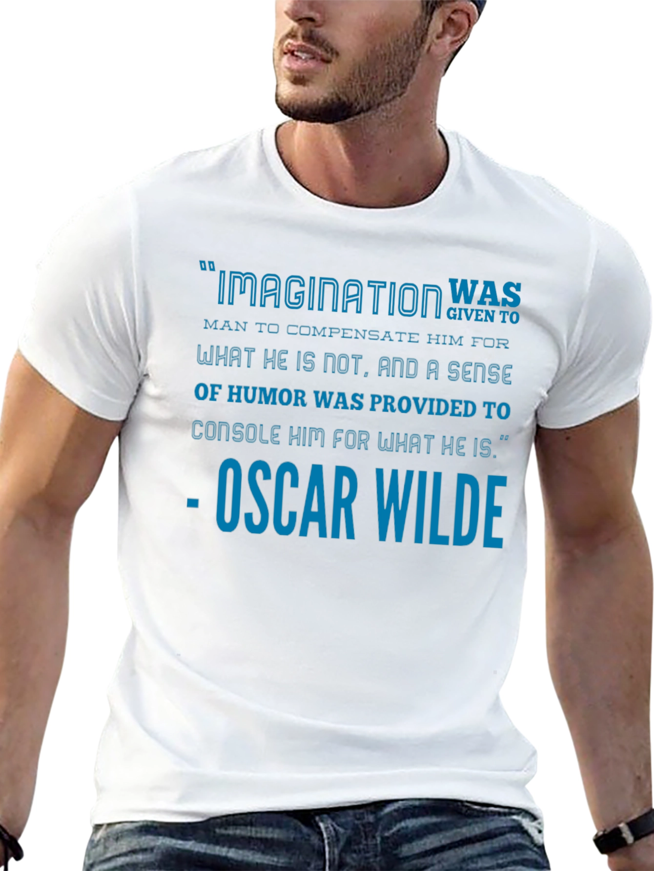 Imagination Oscar Wilde Quote Black T-Shirt