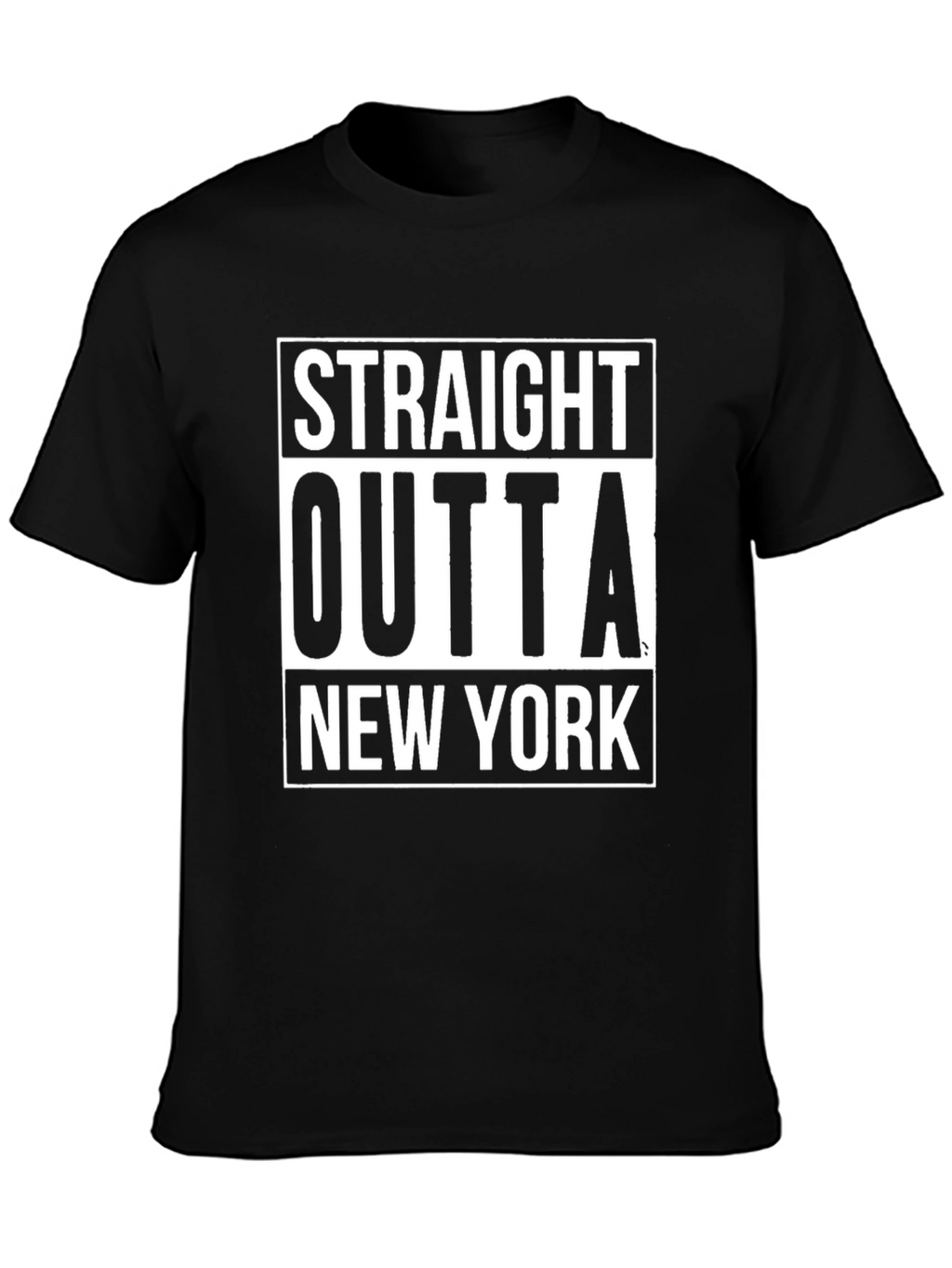 Straight Outta New York Black Graphic Tee