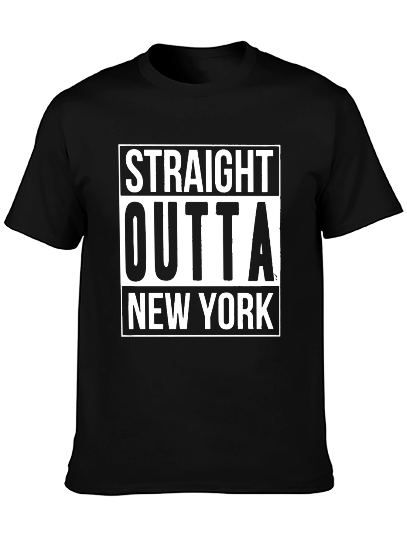 Straight Outta New York Black Graphic Tee