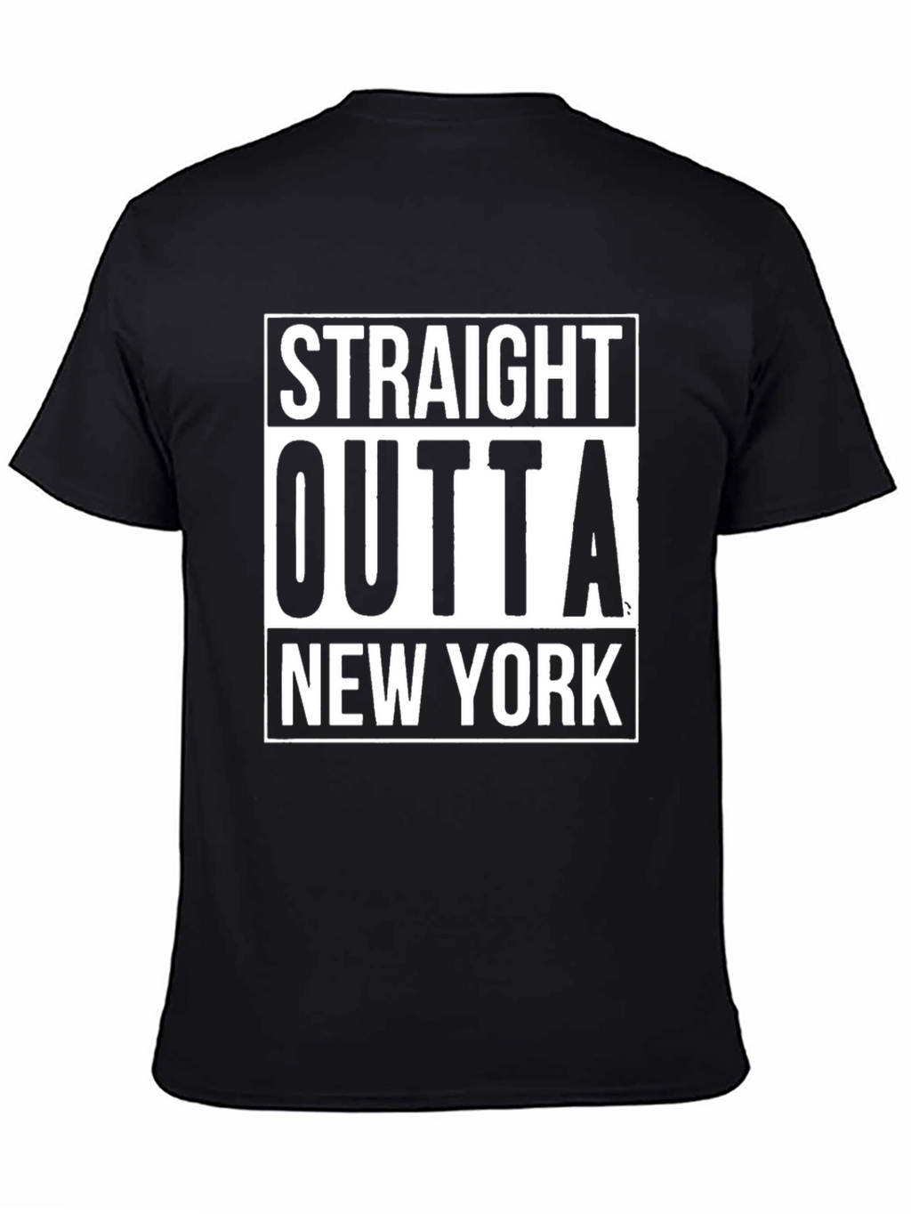 Straight Outta New York Black Graphic Tee