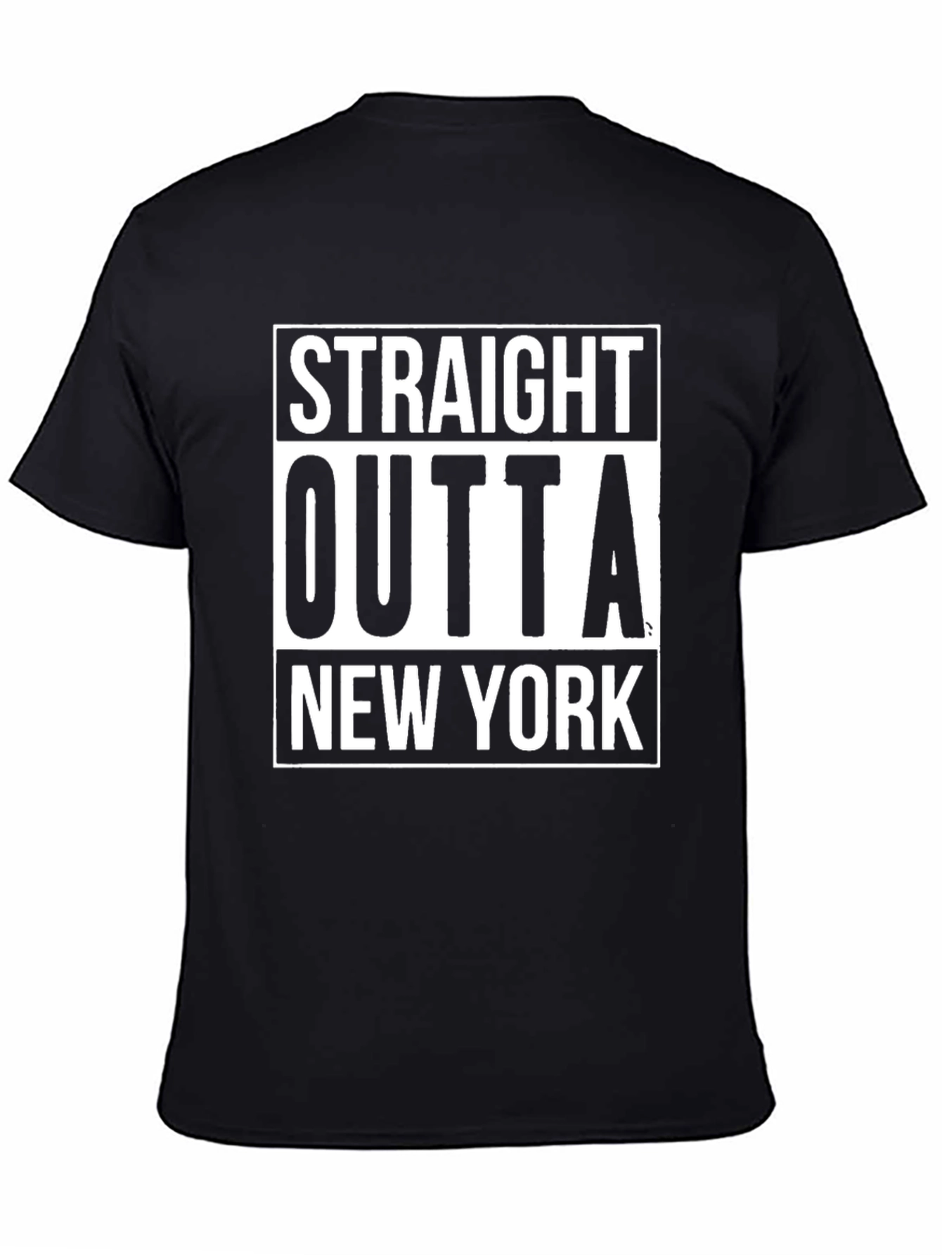Straight Outta New York Black Graphic Tee