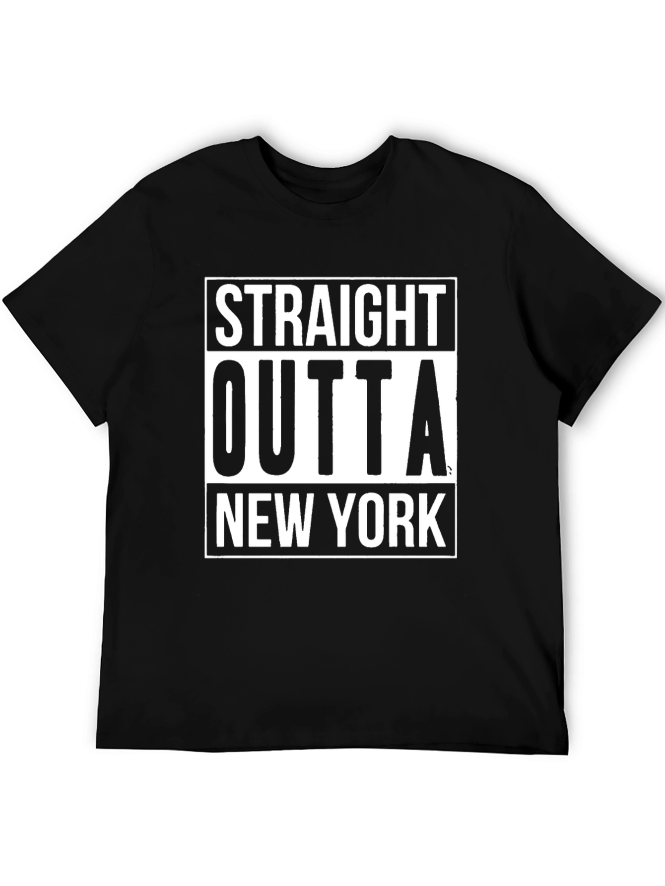 Straight Outta New York Black Graphic Tee