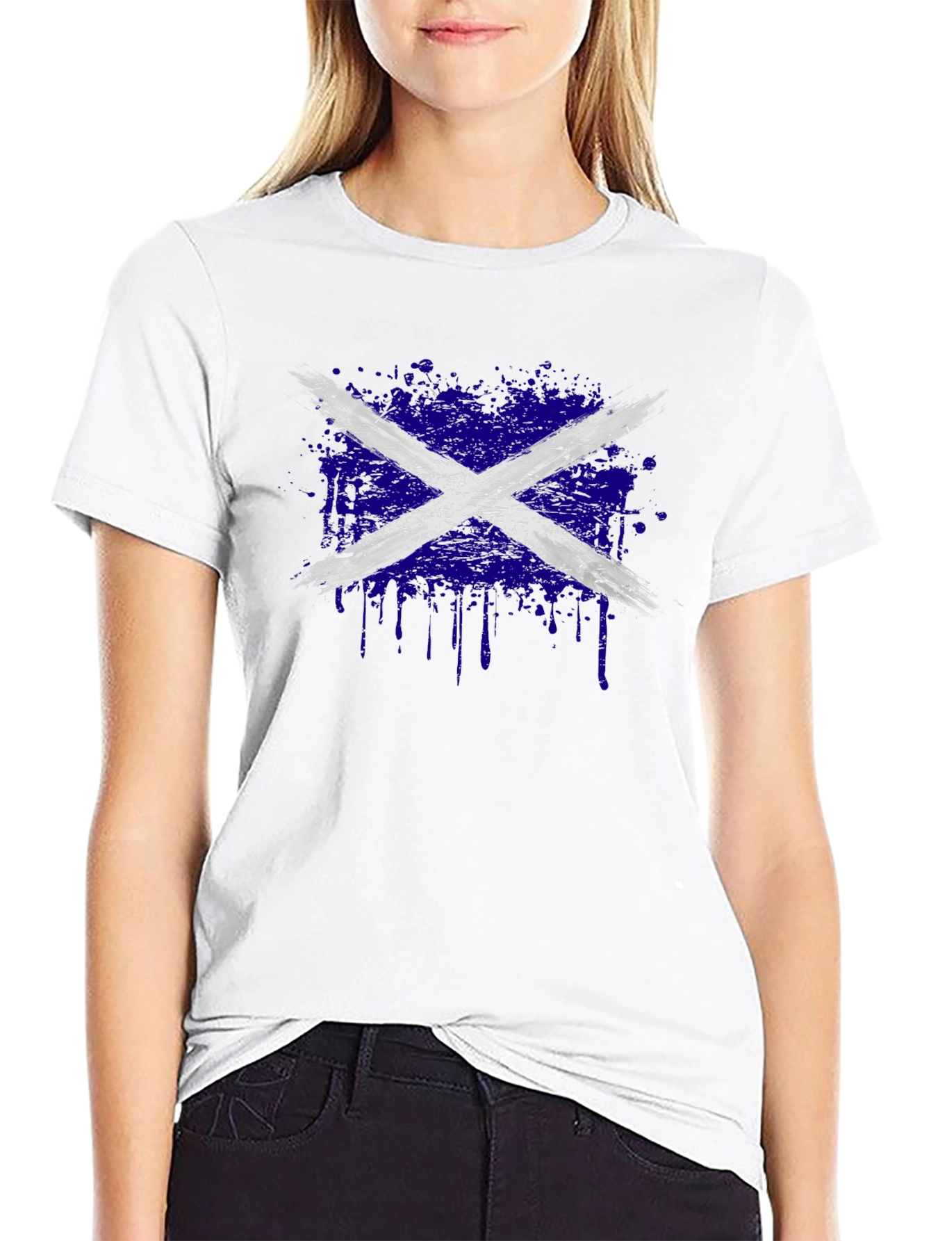 Distressed Scottish Flag Graphic Tee