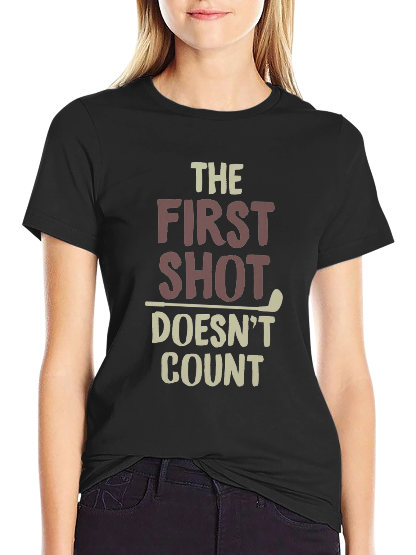 Golf Humor T-Shirt: The First Shot Doesnt Count