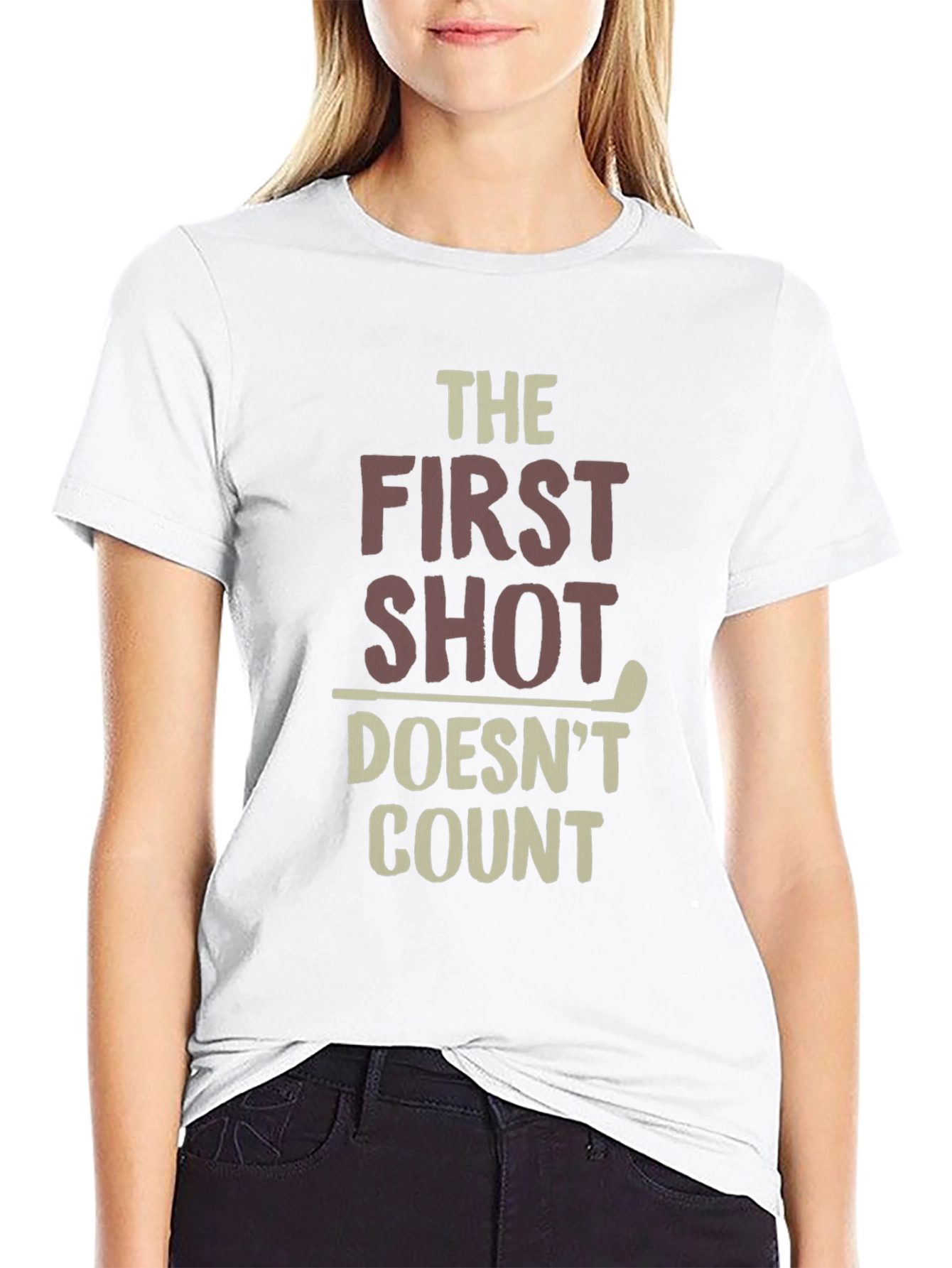 Golf Humor T-Shirt: The First Shot Doesnt Count