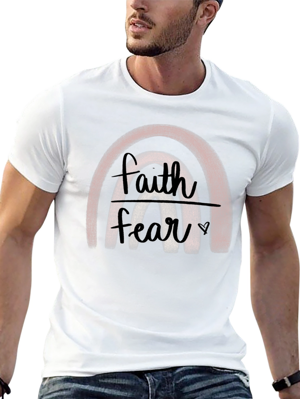 Faith Over Fear Rainbow T-Shirt