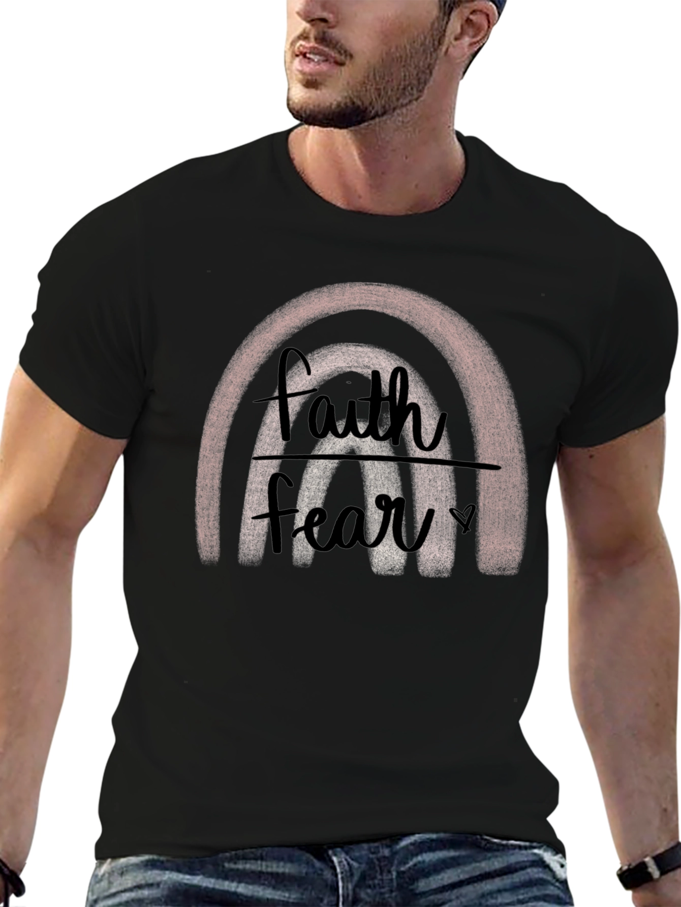 Faith Over Fear Rainbow T-Shirt