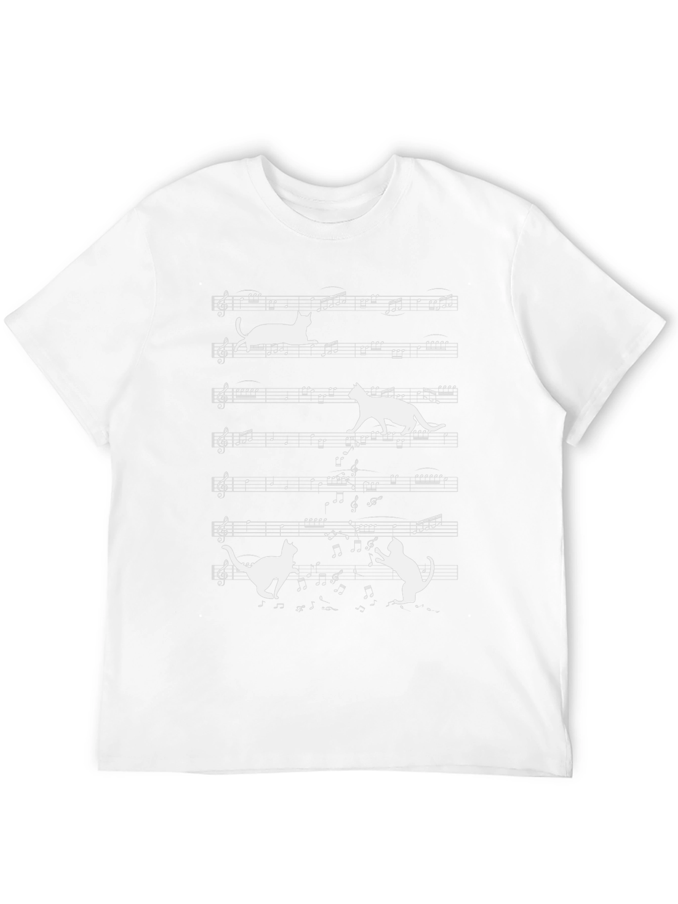 Musical Cats Graphic Tee - Black Unisex T-Shirt