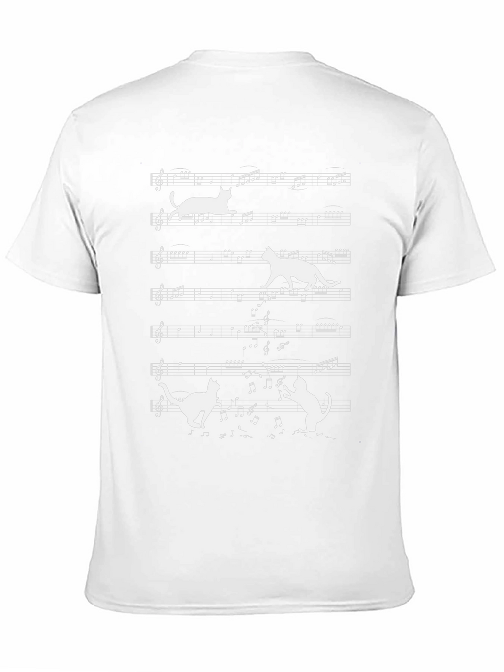 Musical Cats Graphic Tee - Black Unisex T-Shirt