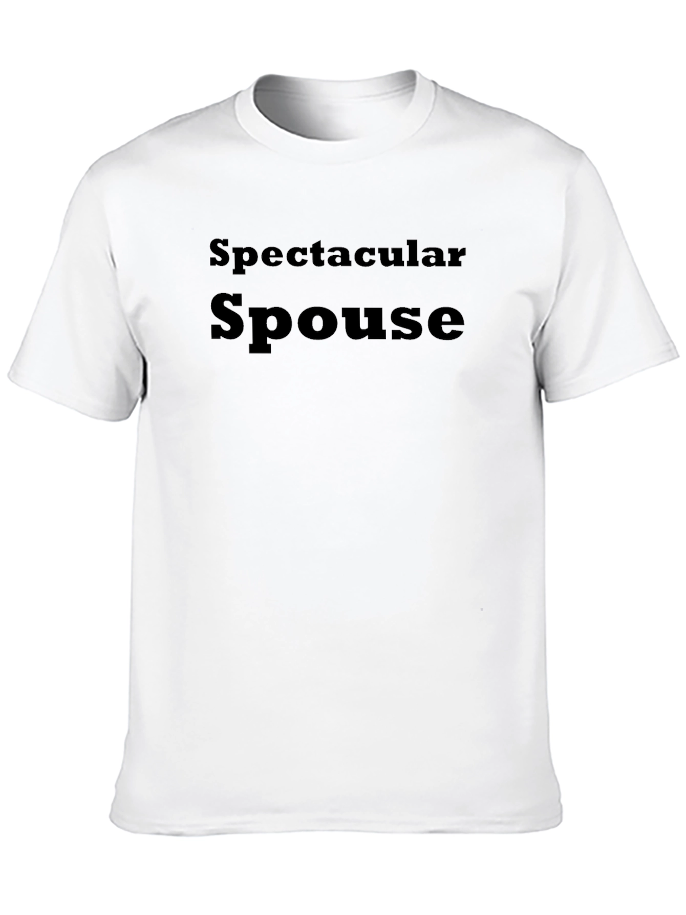 Spectacular Spouse Graphic T-Shirt - Black Cotton Blend