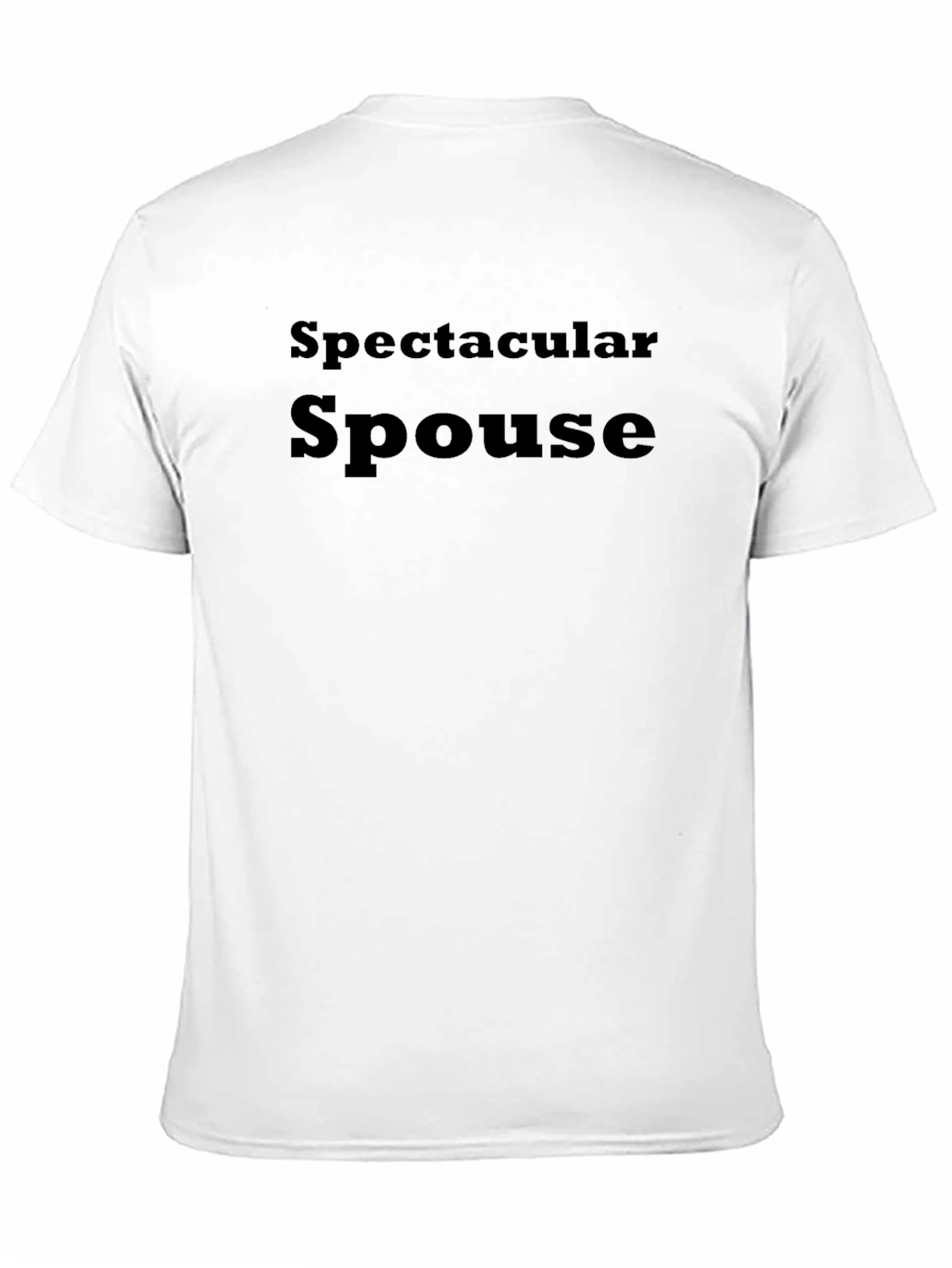 Spectacular Spouse Graphic T-Shirt - Black Cotton Blend