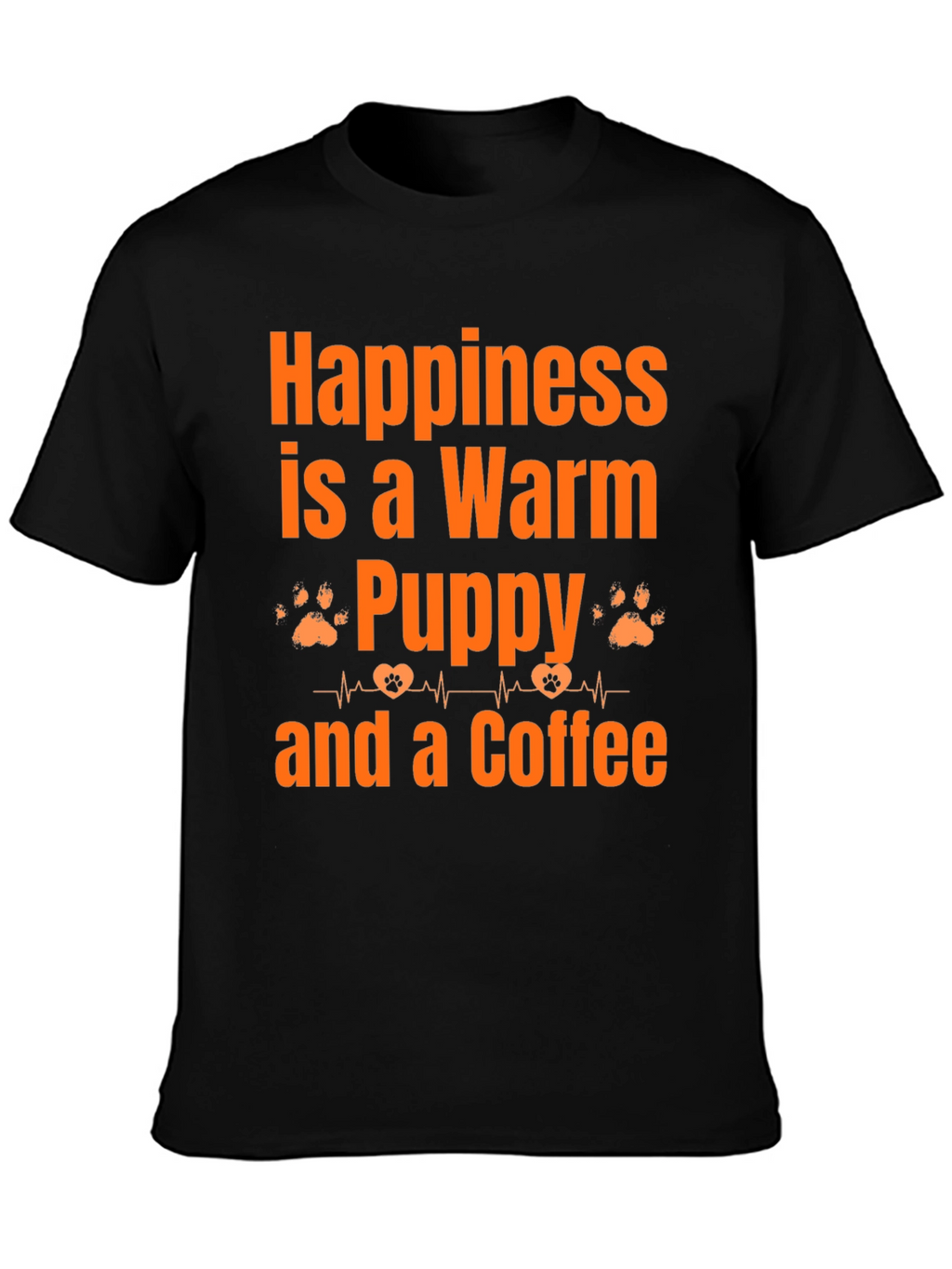 Warm Puppy and Coffee Graphic T-Shirt