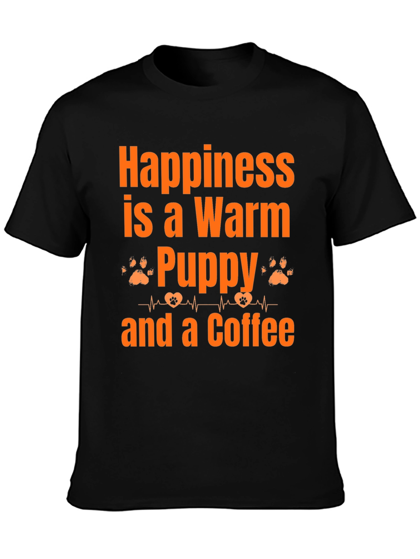 Warm Puppy and Coffee Graphic T-Shirt