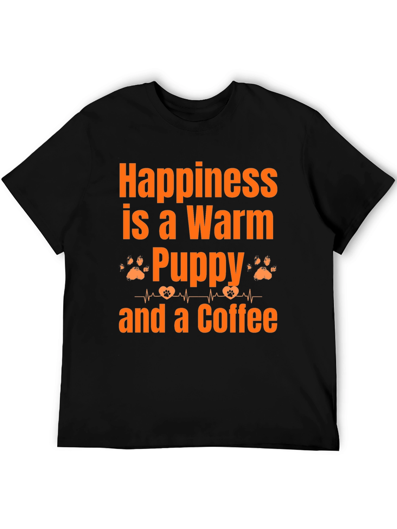 Warm Puppy and Coffee Graphic T-Shirt