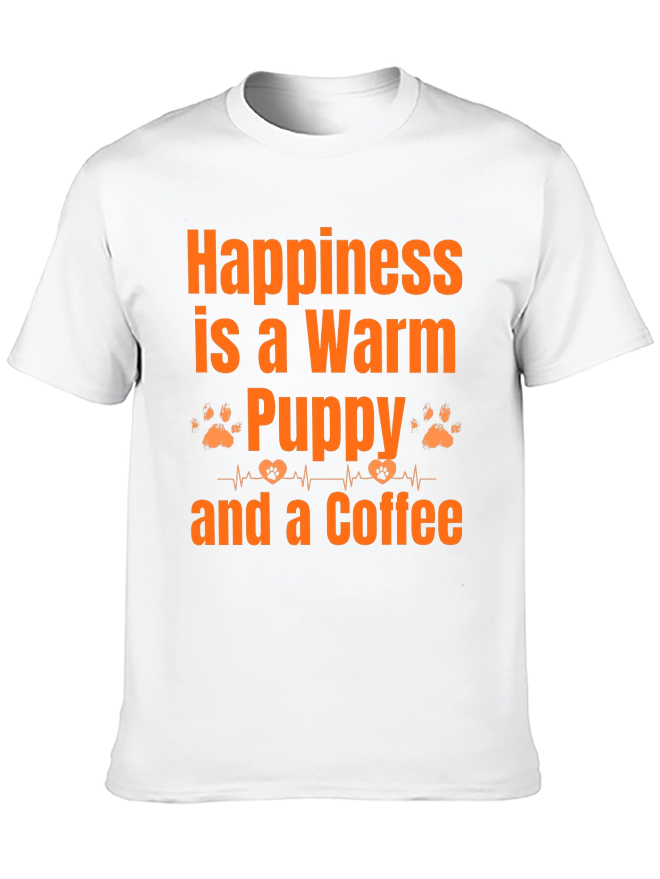 Warm Puppy and Coffee Graphic T-Shirt