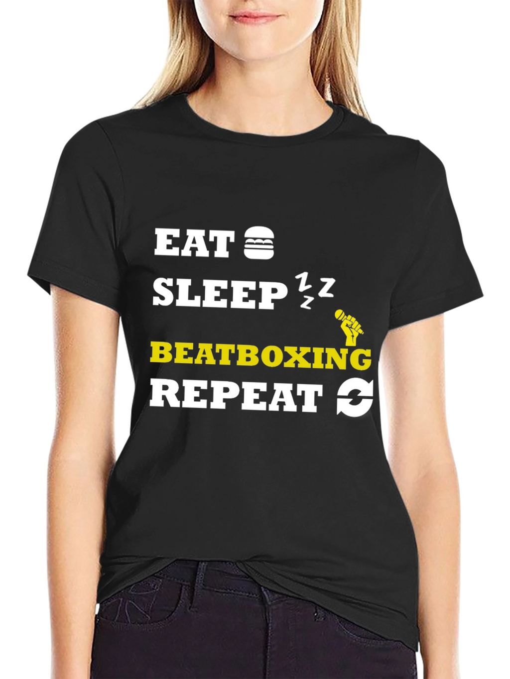 Eat Sleep Beatboxing Repeat Graphic Tee
