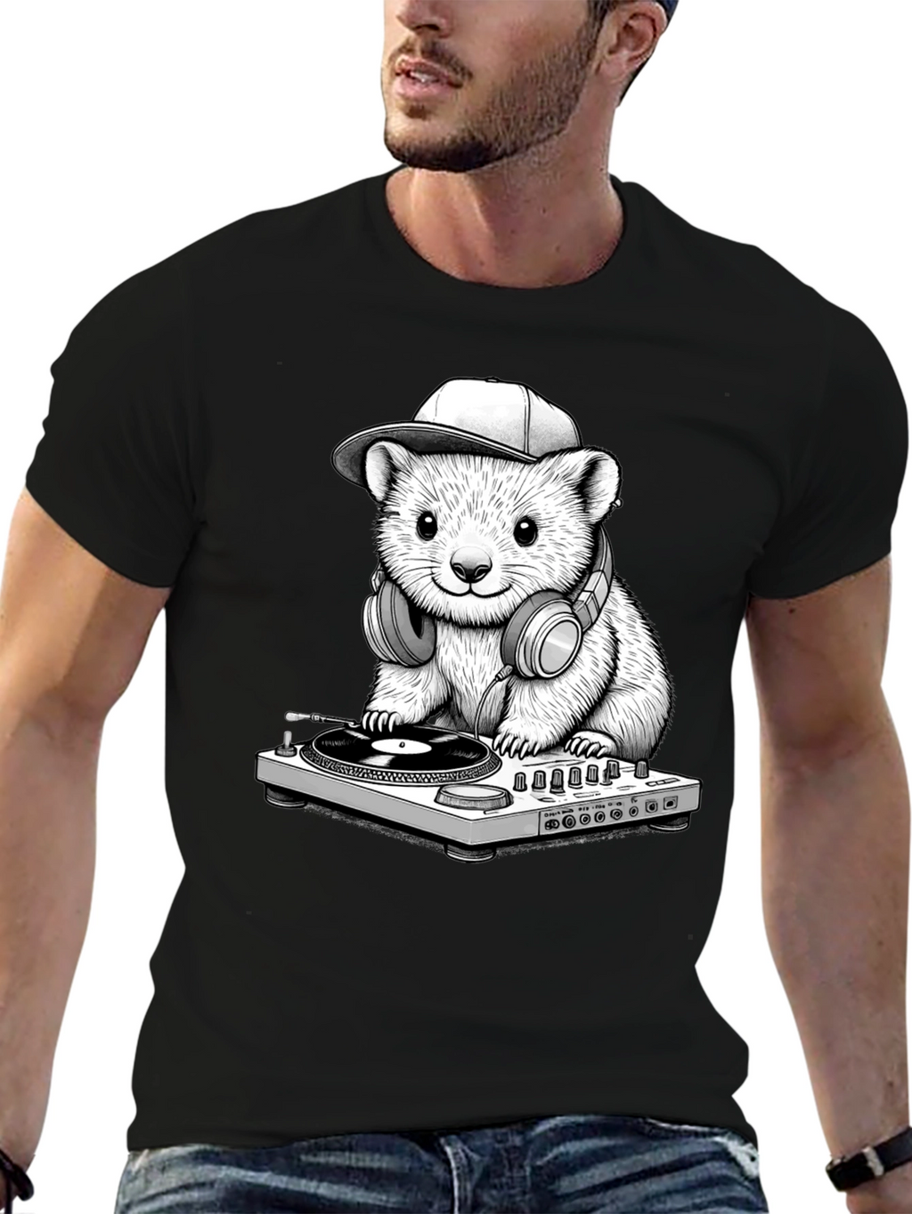 DJ Hamster Graphic T-Shirt