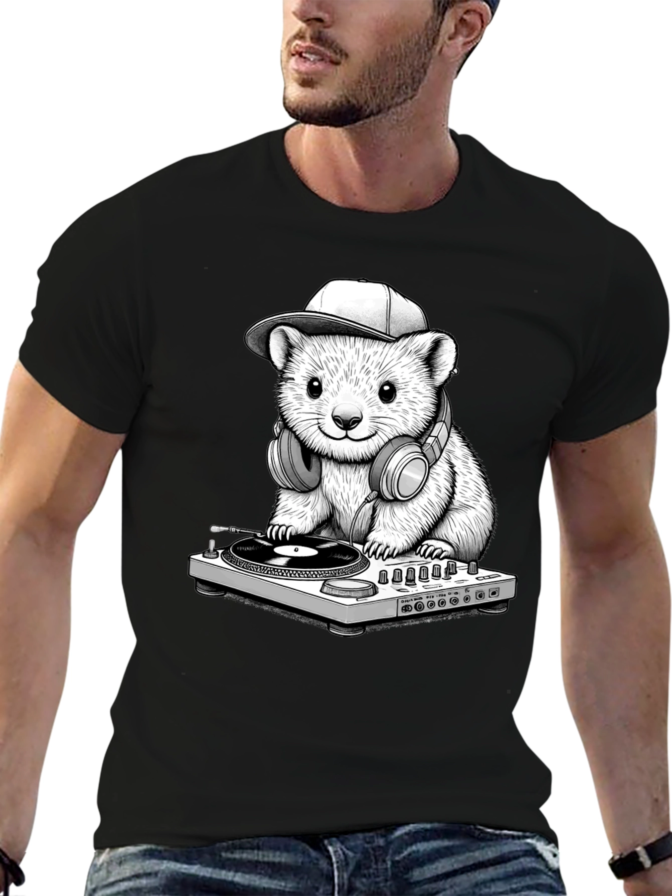 DJ Hamster Graphic T-Shirt