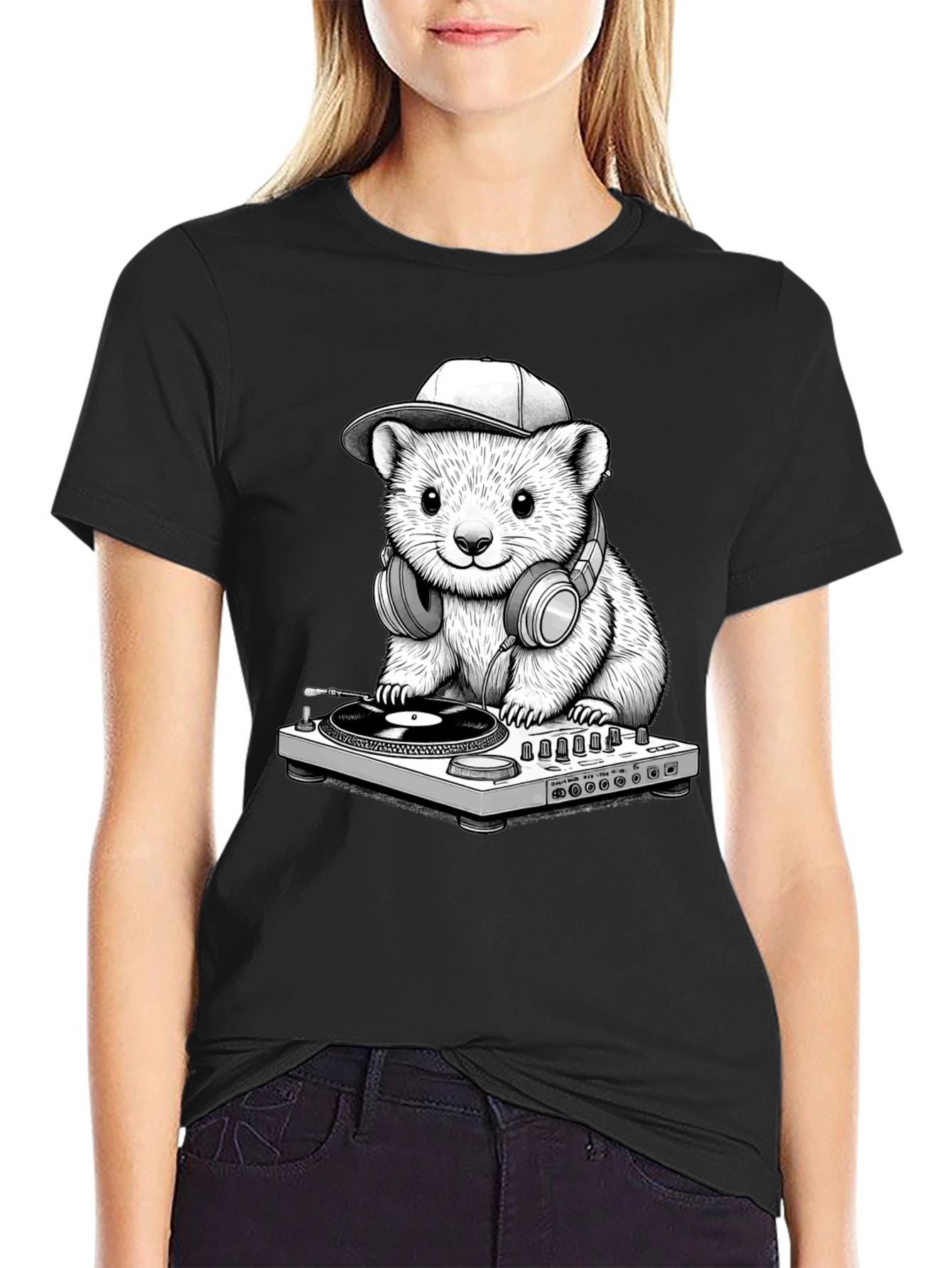 DJ Hamster Graphic T-Shirt