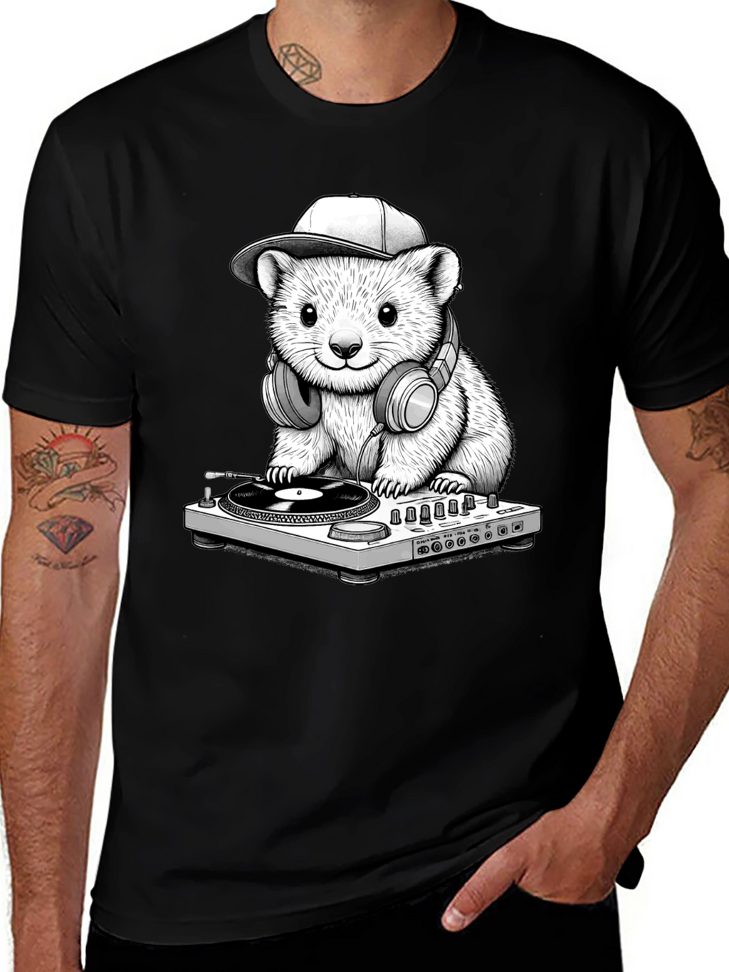 DJ Hamster Graphic T-Shirt