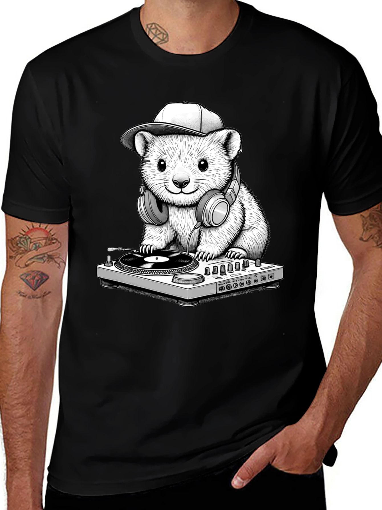 DJ Hamster Graphic T-Shirt