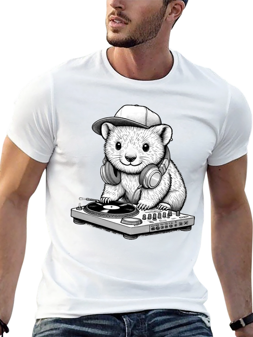 DJ Hamster Graphic T-Shirt
