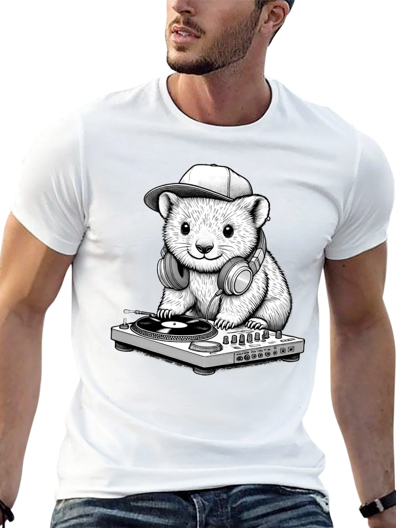 DJ Hamster Graphic T-Shirt