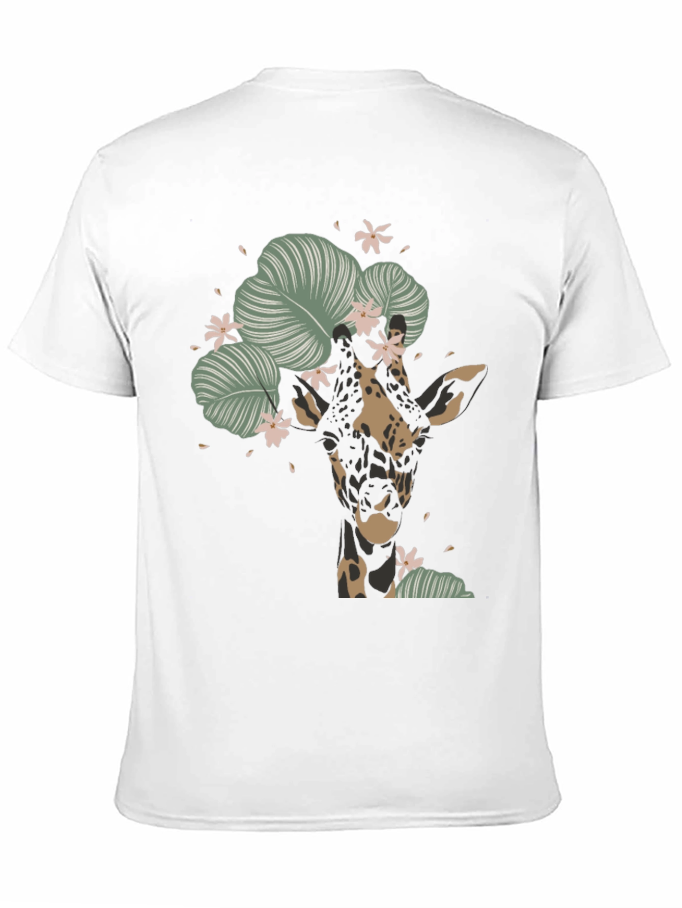 Floral Giraffe Graphic Tee - Unique Animal T-Shirt
