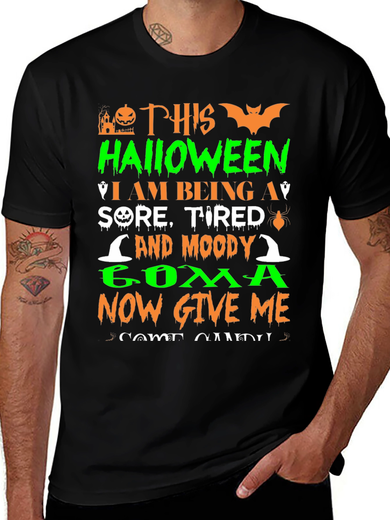 Halloween Sore Tired Moody Coma T-Shirt