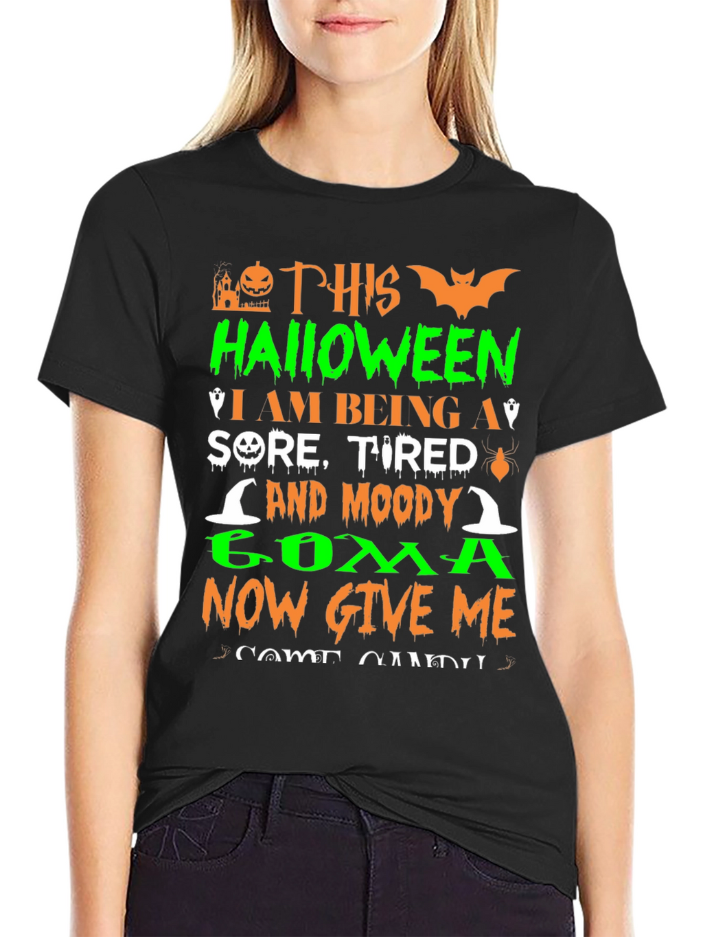 Halloween Sore Tired Moody Coma T-Shirt
