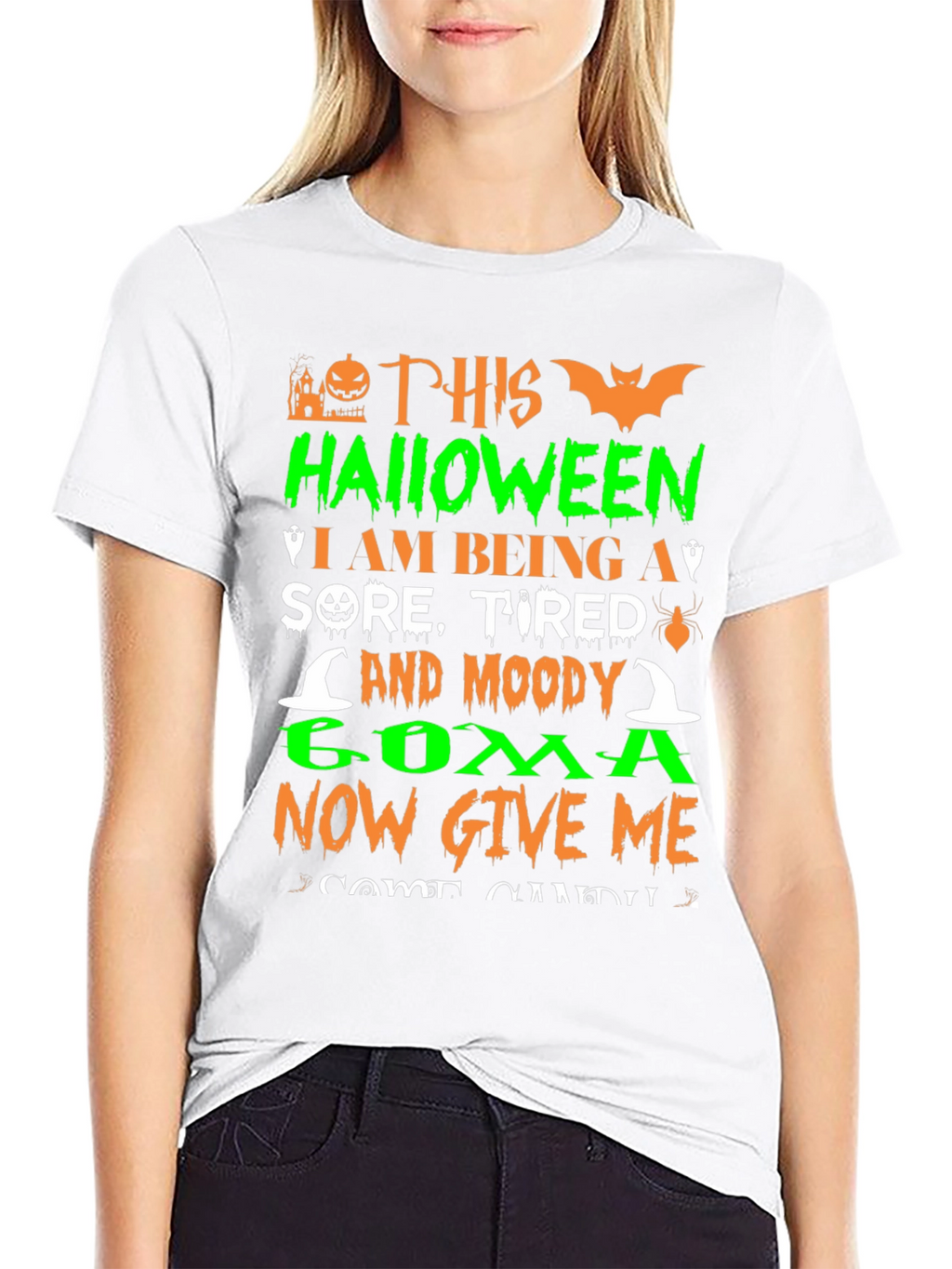 Halloween Sore Tired Moody Coma T-Shirt