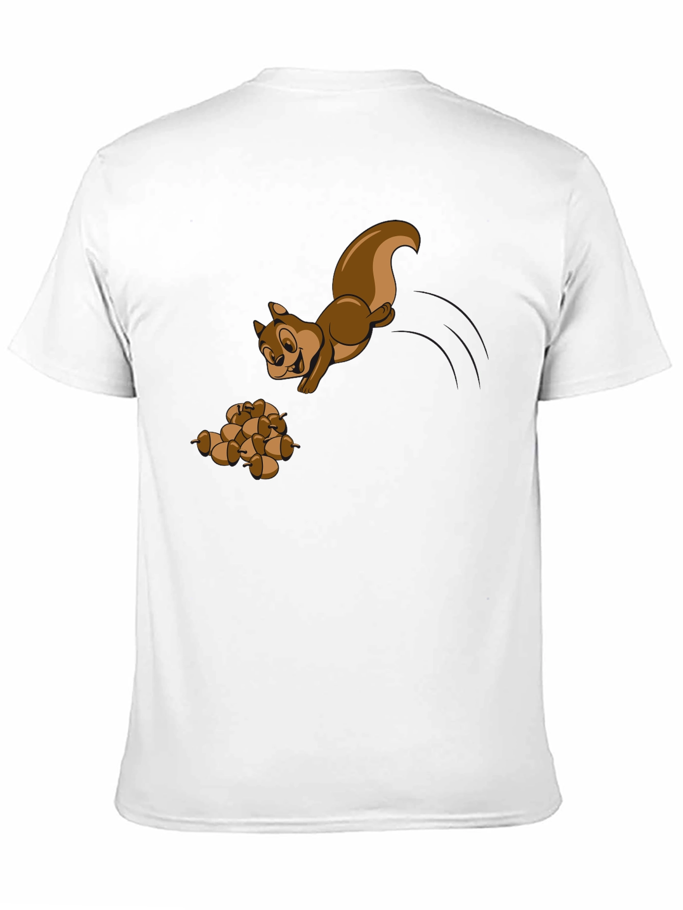 Squirrel and Acorns Graphic Tee - Black