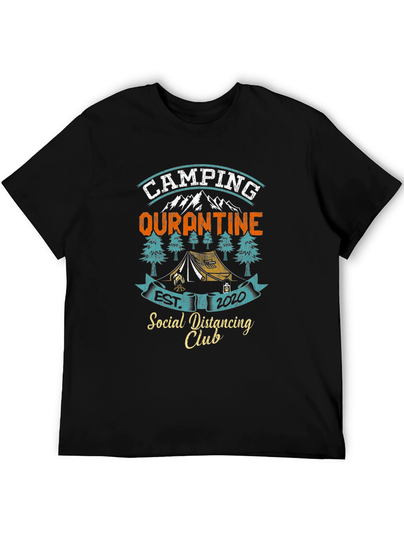 Camping Quarantine Social Distancing Club T-Shirt