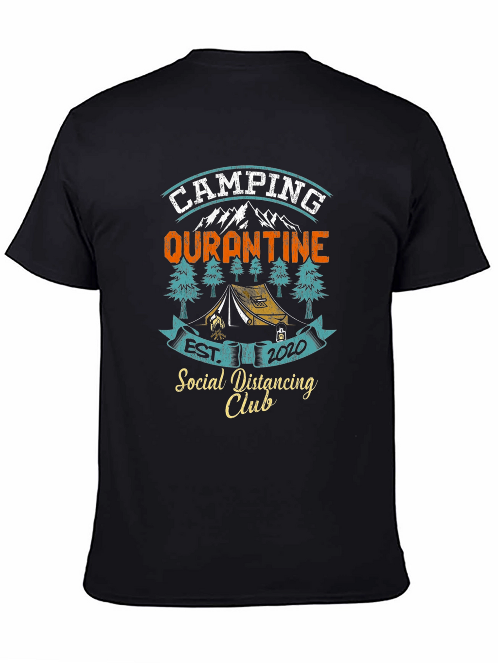 Camping Quarantine Social Distancing Club T-Shirt