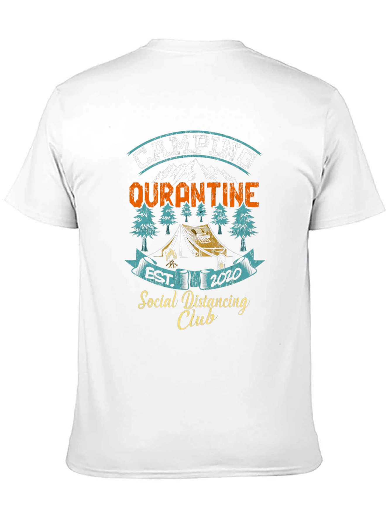 Camping Quarantine Social Distancing Club T-Shirt