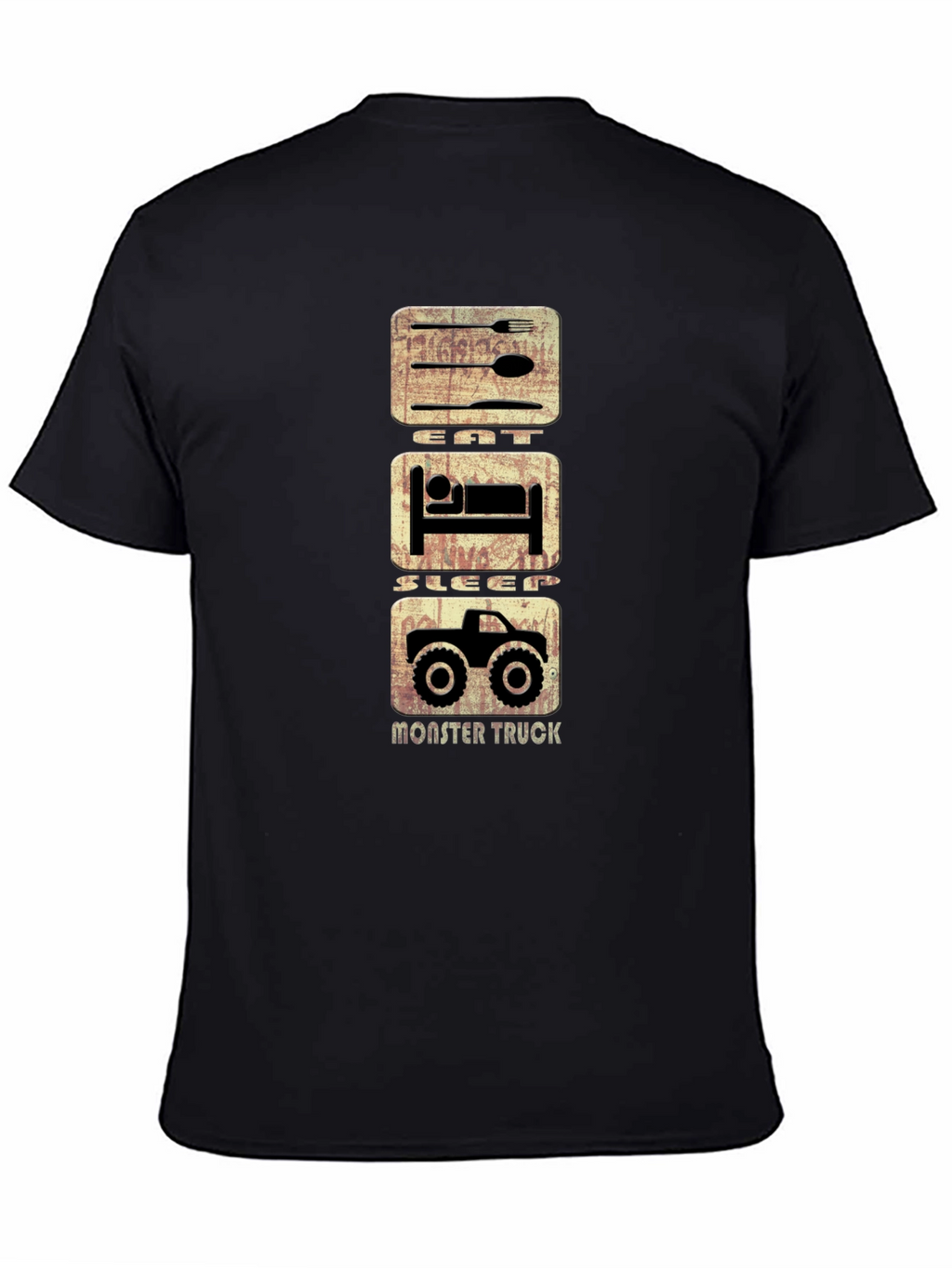Eat Sleep Monster Truck T-Shirt - Black Cotton Tee
