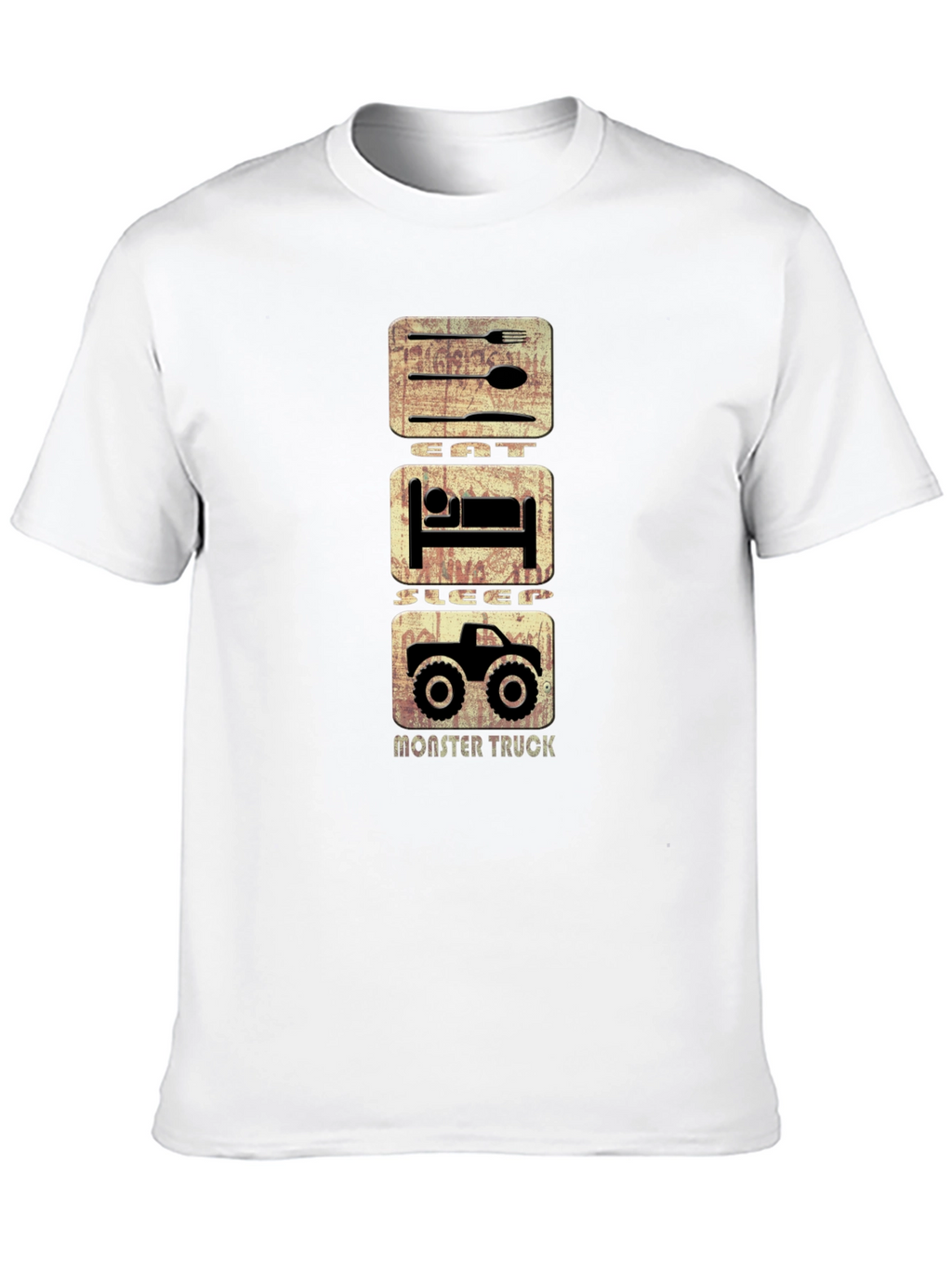 Eat Sleep Monster Truck T-Shirt - Black Cotton Tee