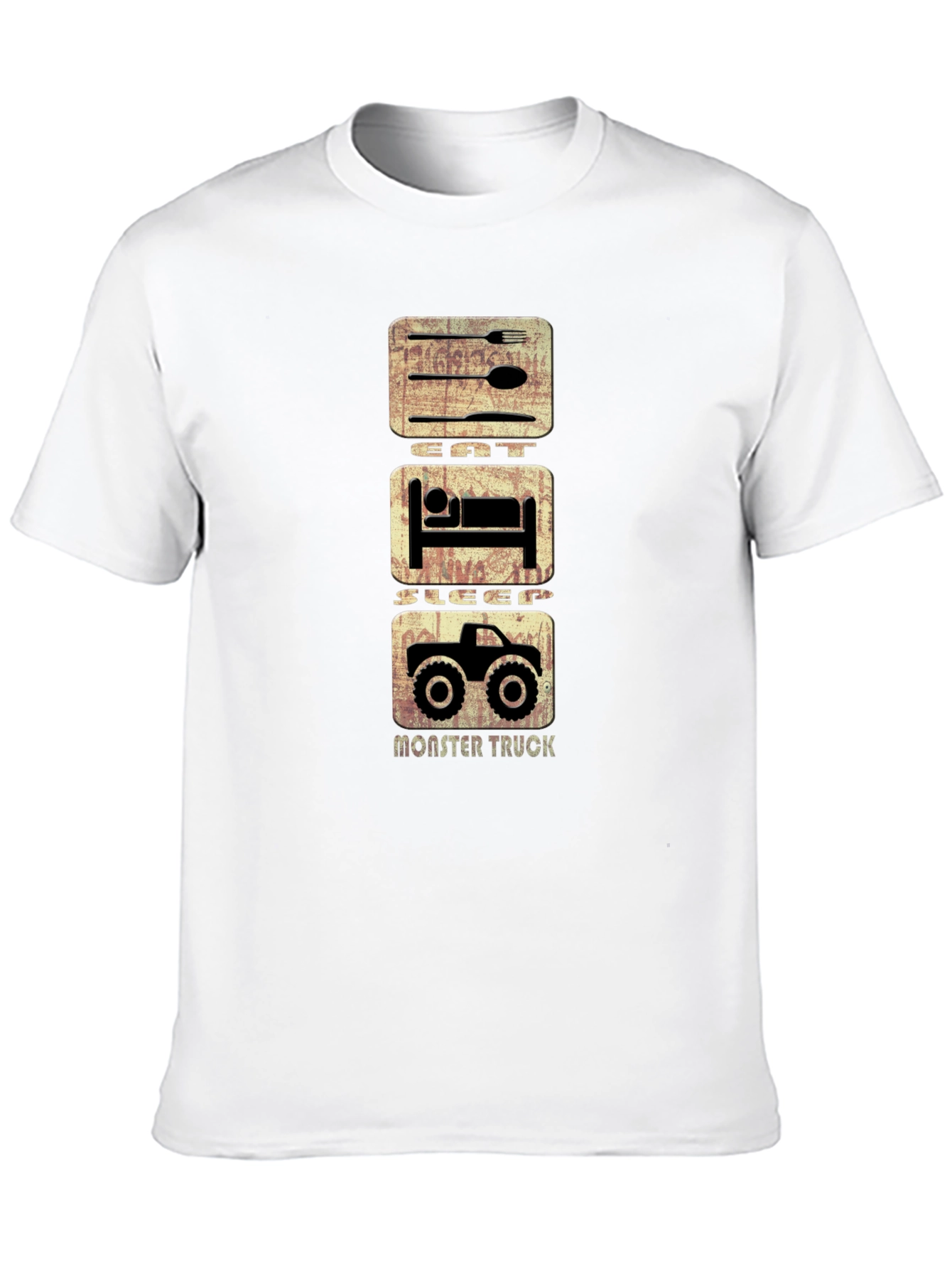 Eat Sleep Monster Truck T-Shirt - Black Cotton Tee