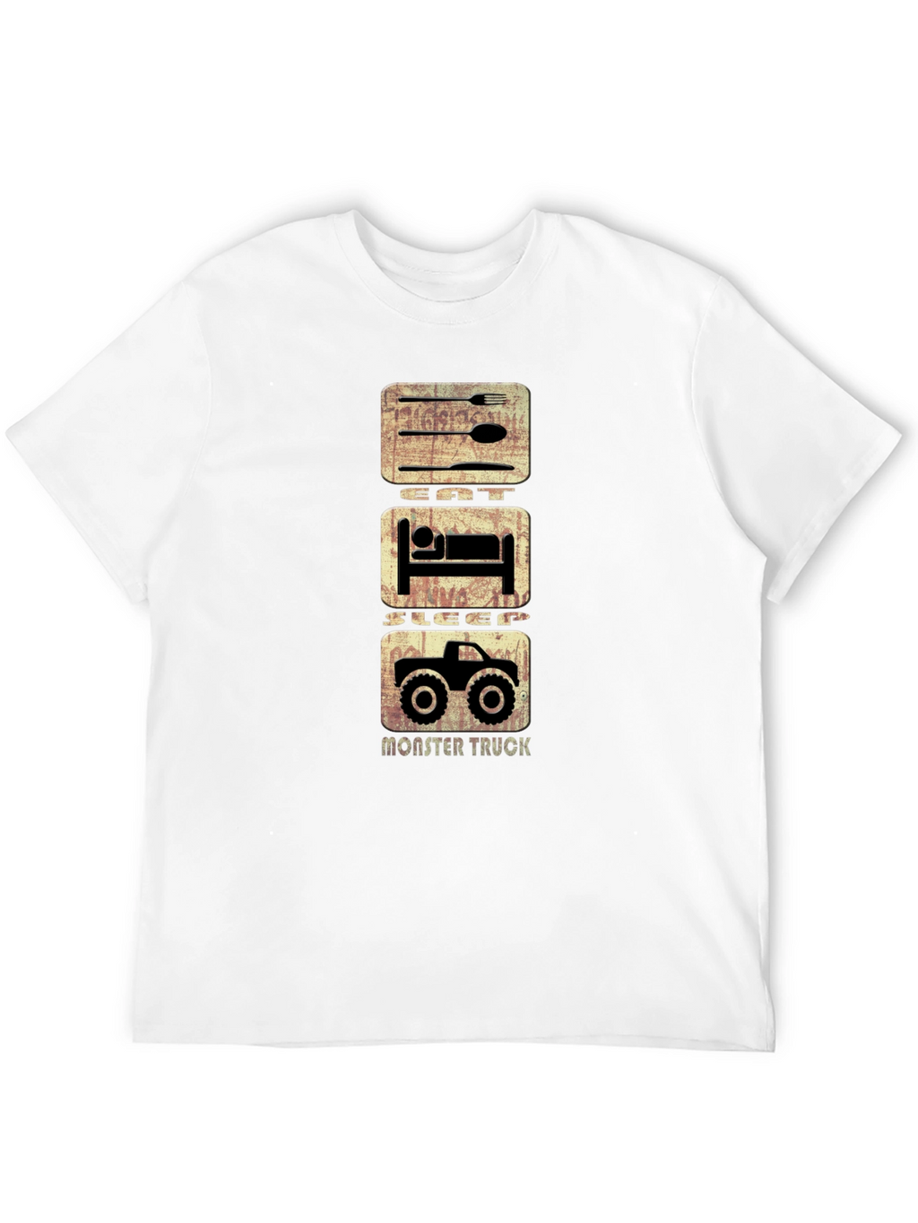 Eat Sleep Monster Truck T-Shirt - Black Cotton Tee