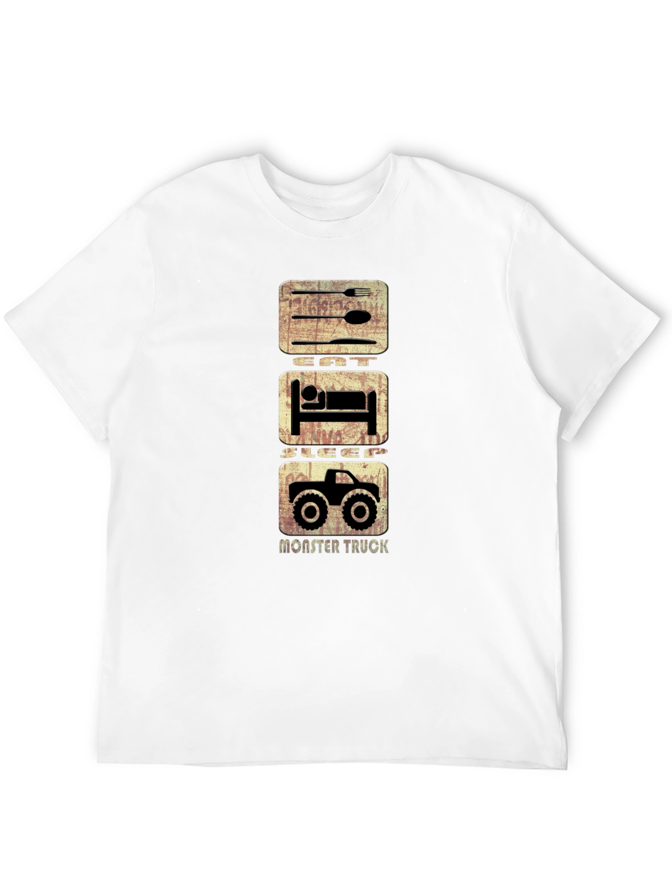 Eat Sleep Monster Truck T-Shirt - Black Cotton Tee
